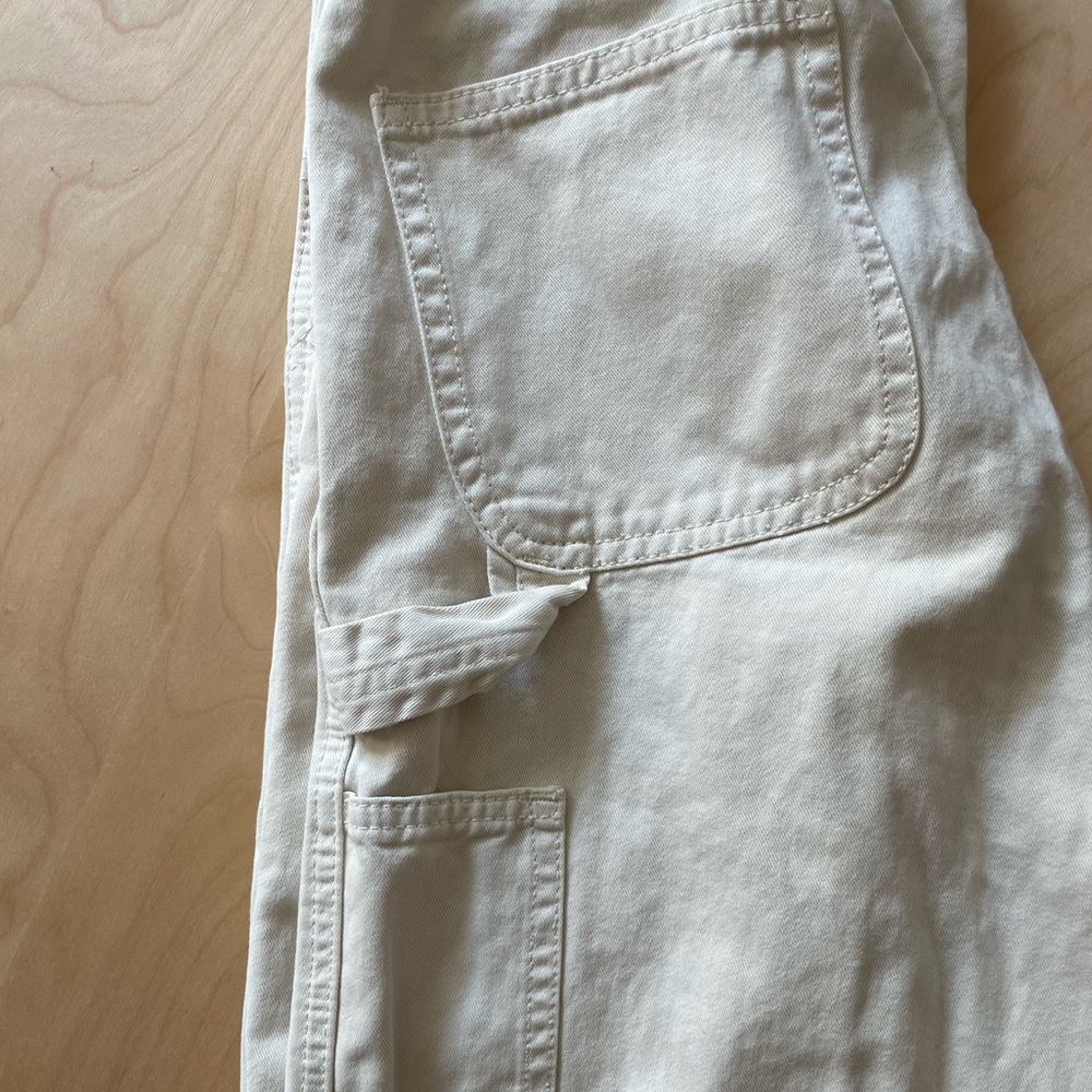 John Galt Off White Utility Pants-Small